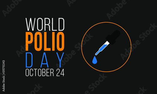 Vector illustration on the theme of world Polio day on October 24th