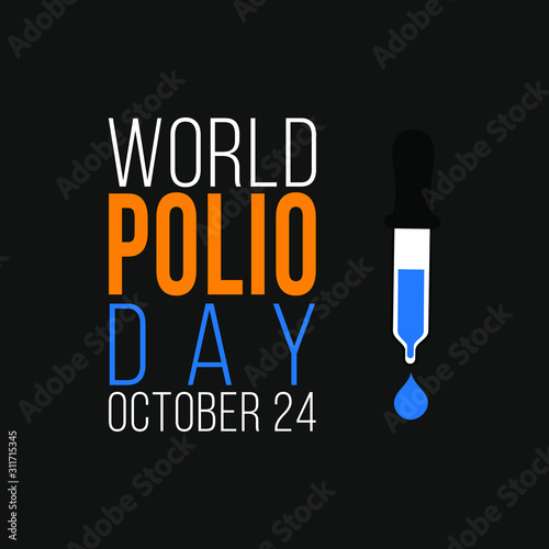 Vector illustration on the theme of world Polio day on October 24th