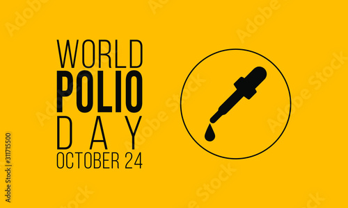 Vector illustration on the theme of world Polio day on October 24th