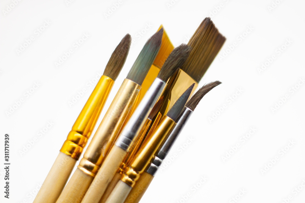 paint brushes isolated on white paint brushes isolated on white