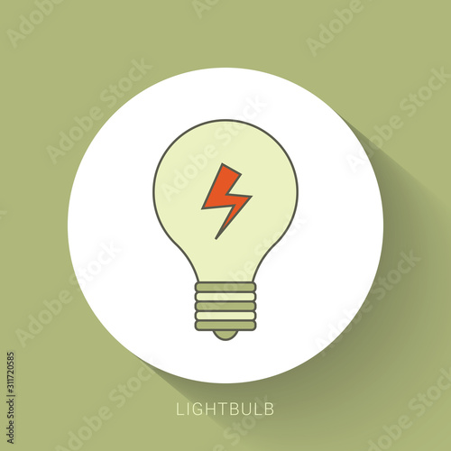 Innovative idea modern stylish icon with light bulb