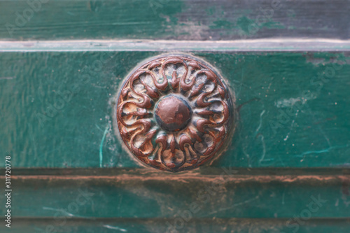 detail of an old door in south France