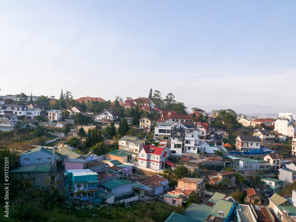 view of the city.dalat vietnam