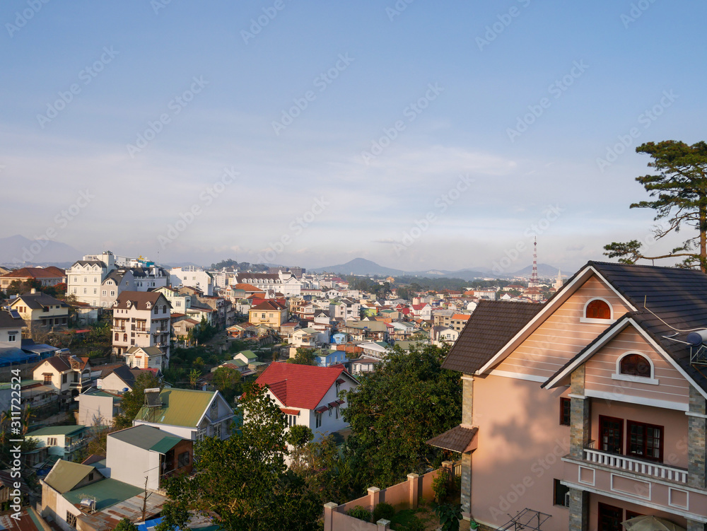 Da lat view of the city vietnam