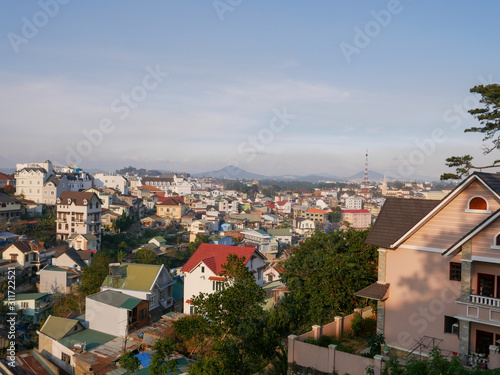 View of the Dalat city building Vietnam