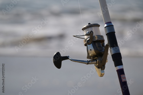 Partial view of a fishing rod. © Frank Middendorf