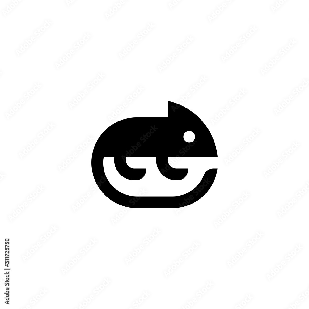 chameleon vector stock image chameleon vector stock image