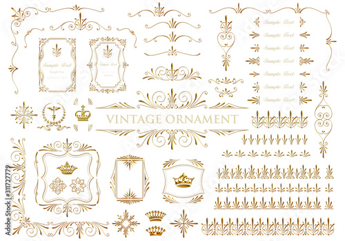 set of vintage design elements