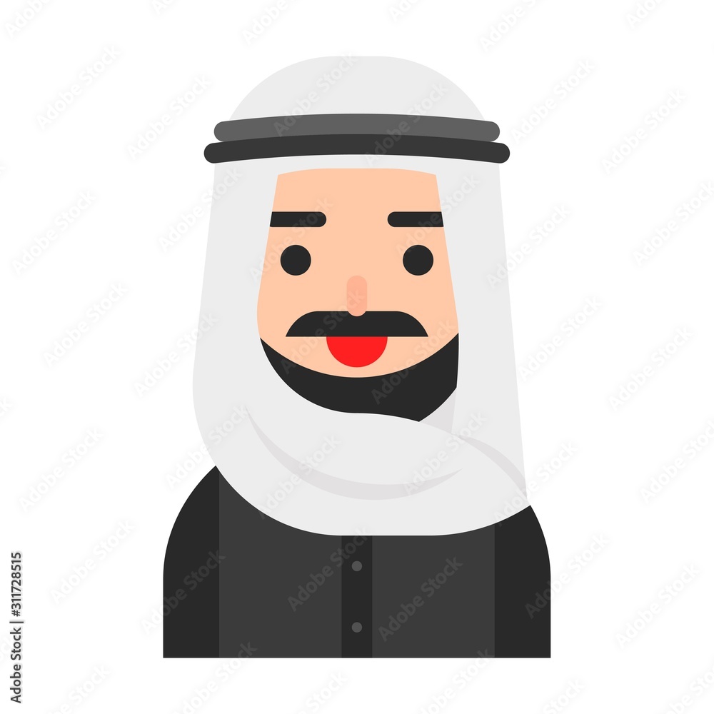 Muslim avatar vector, Muslim people flat icon Muslim avatar vector, Muslim people flat icon