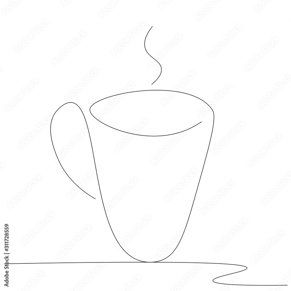 Cup of coffee on white background, vector illustration Cup of coffee on white background, vector illustration
