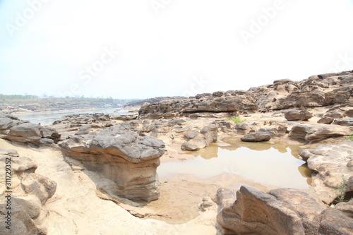 Rock holes Stone View Sam-Pan-Bok Grand Canyon in thailand