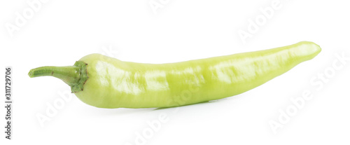 Banana Peppers on White Background