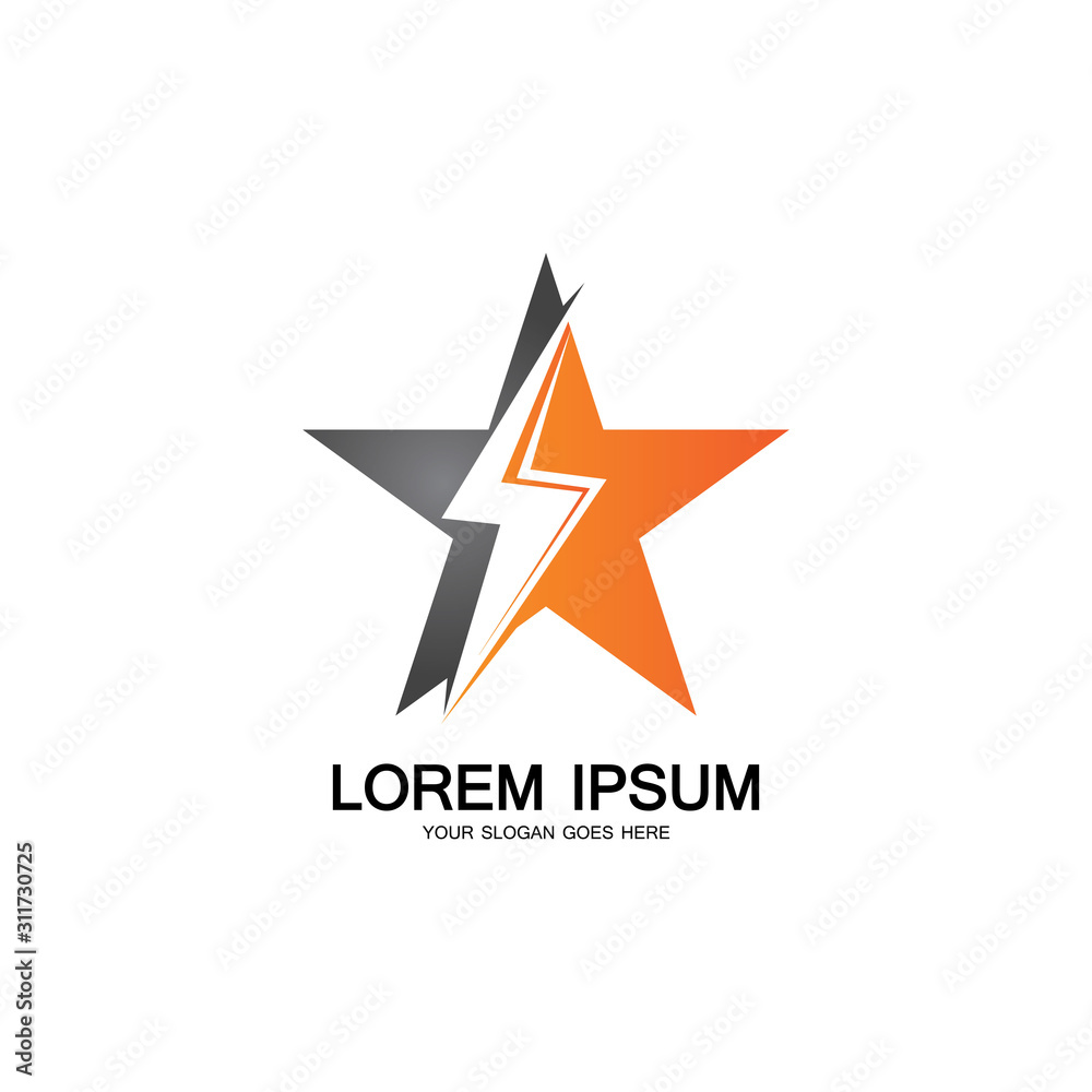 Lightning Star,Energy Star logo vector icon design template Lightning Star,Energy Star logo vector icon design template