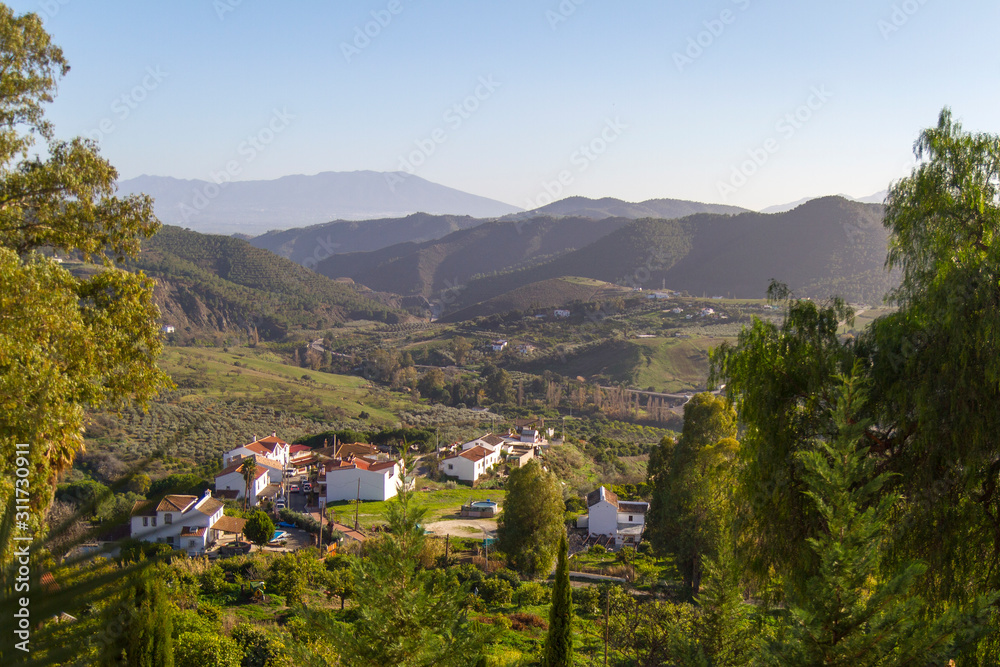 El pueblo de Carratraca, en Malaga, en Andalucia, en España.