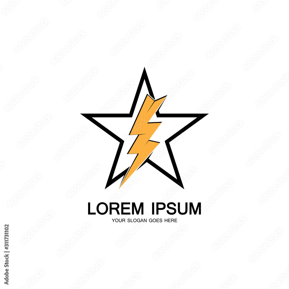 Lightning Star,Energy Star logo vector icon design template Lightning Star,Energy Star logo vector icon design template