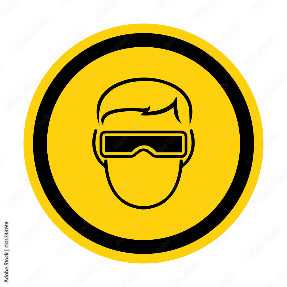 Symbol wear goggles Sign Isolate On White Background,Vector Illustration EPS.10