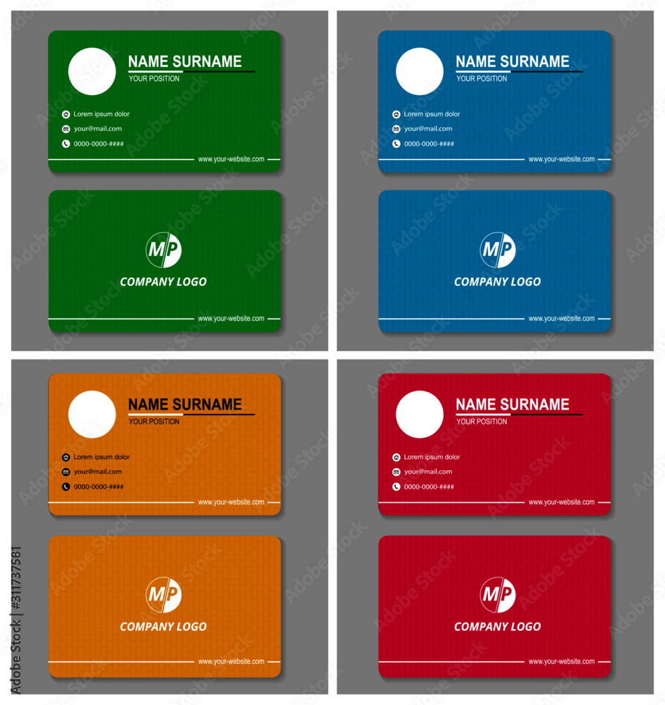 Business card design vector simple identity Business card design vector simple identity