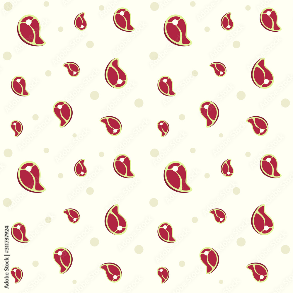 vector cartoon seamless meat pattern vector cartoon seamless meat pattern