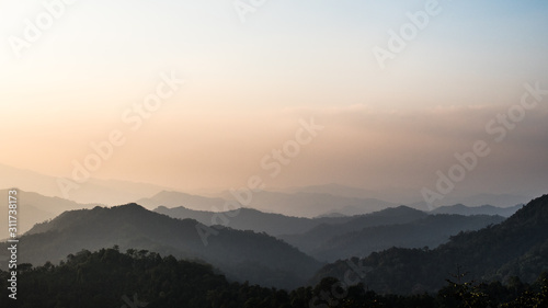 mountains sunset © Naravit