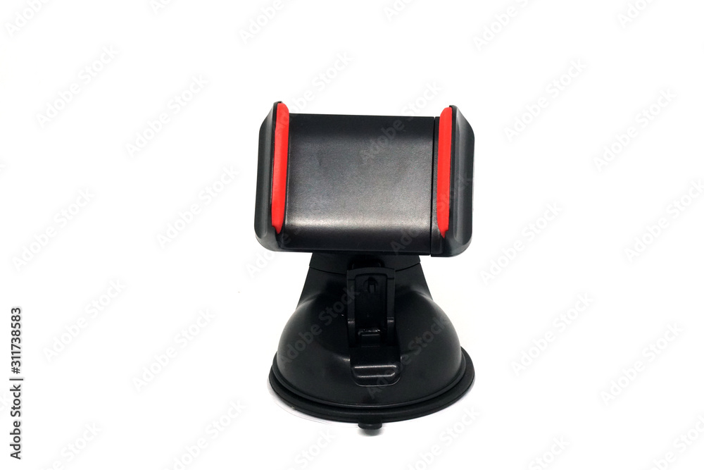 Mobile phone stand or phone holder in the car isolated on white background 