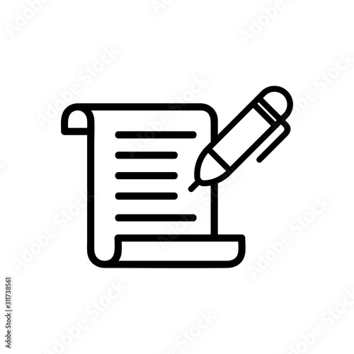 affiliated business icon vector. A thin line sign. Isolated contour symbol illustration