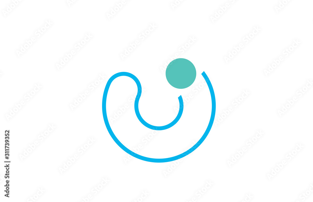 letter o logo line alphabet design icon in blue and green for business with dot letter o logo line alphabet design icon in blue and green for business with dot