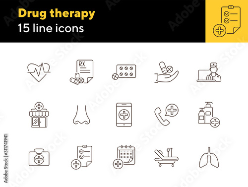 Drug therapy icons