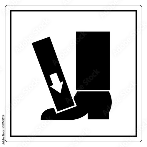 Foot Crush Force From Above Symbol Sign, Vector Illustration, Isolate On White Background Label .EPS10