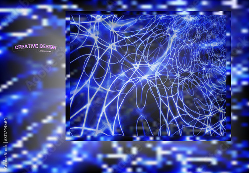 Minimal blurred background. Dynamic color composition. Eps10 vector.