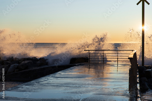 Mare in Inverno  Loano, Liguria, Italia photo