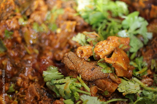 mutton curry prepared in south Indian style