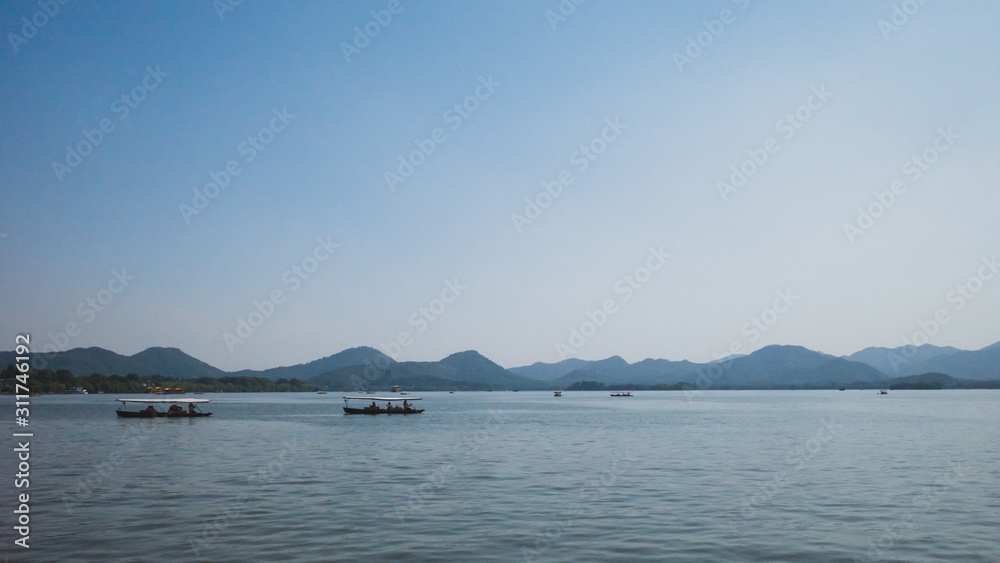 Landscape of West Lake in Hangzhou, China