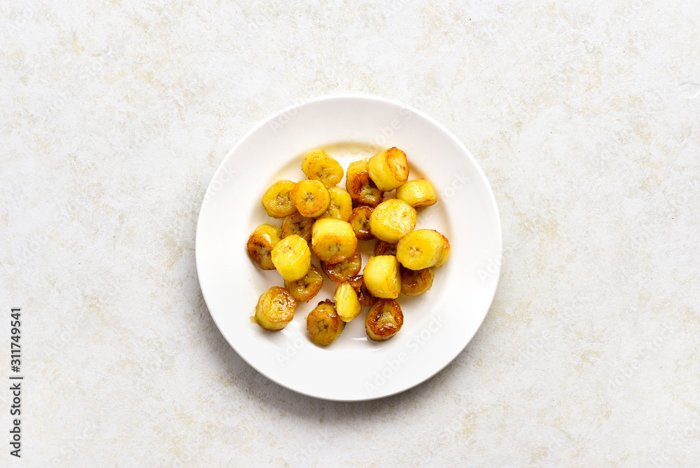 Deep fried sliced bananas Deep fried sliced bananas