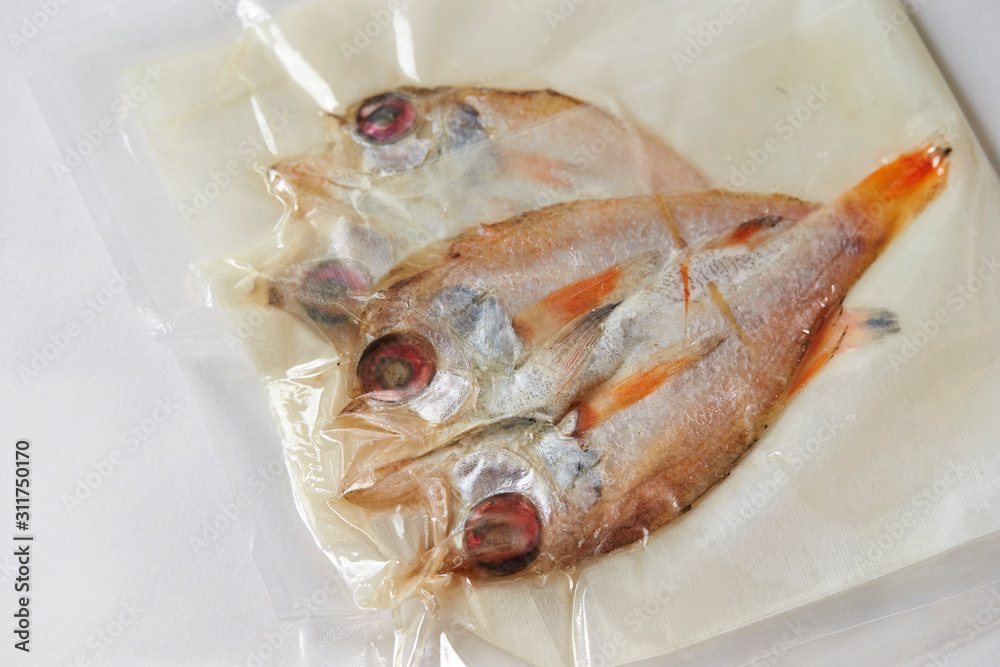 Small fish in vacuum packing