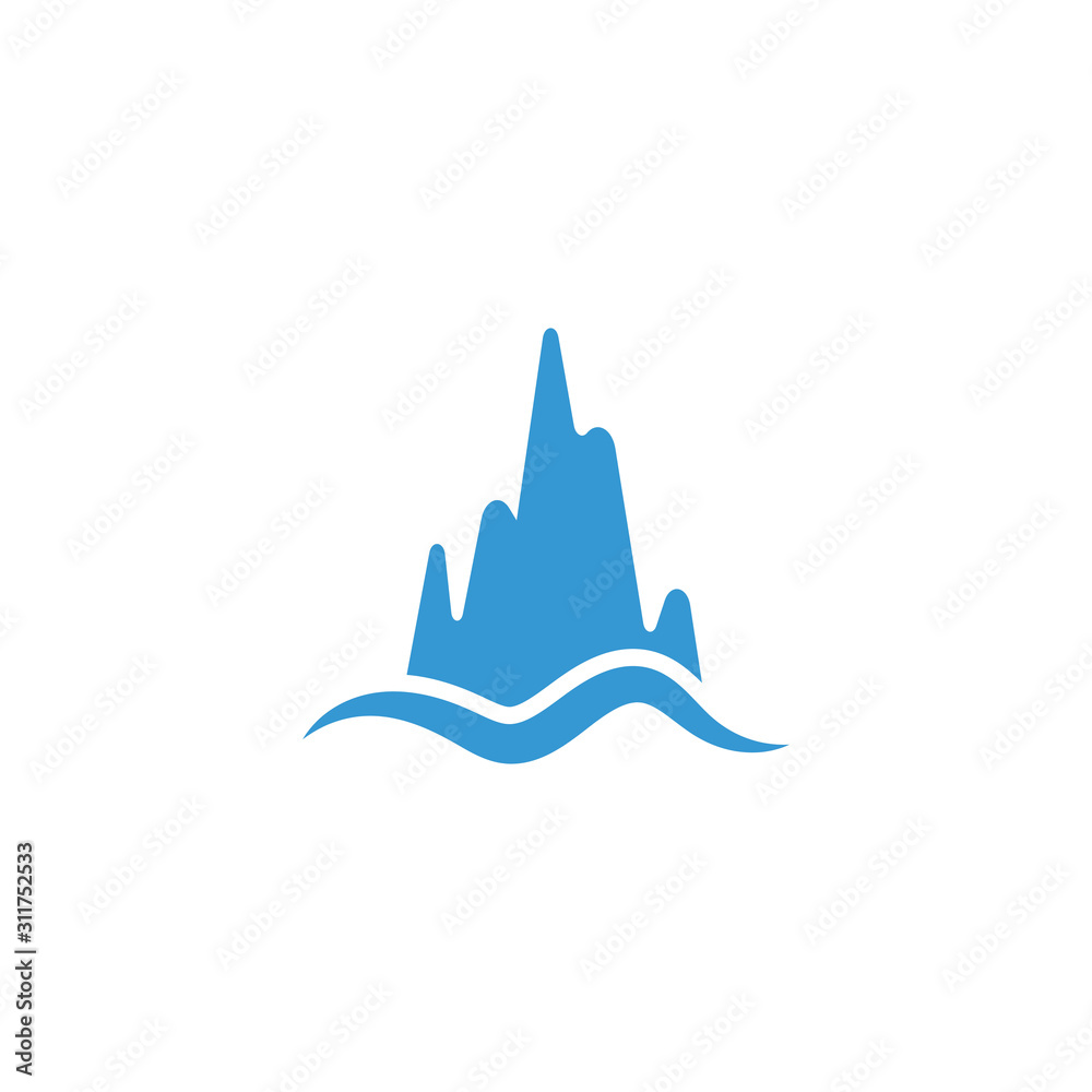 Ice berg Logo Template vector symbol