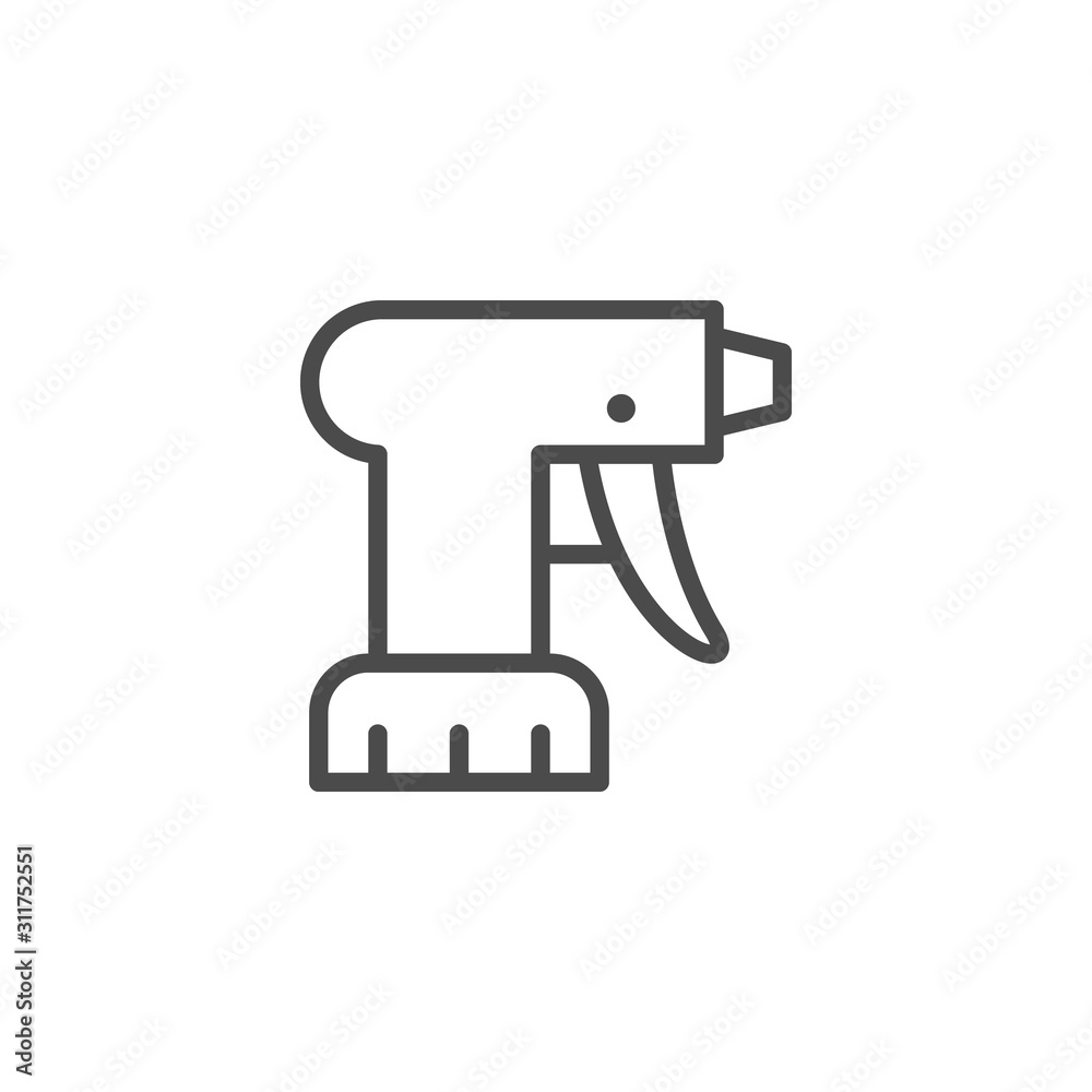 Pulverizer equipment line outline icon