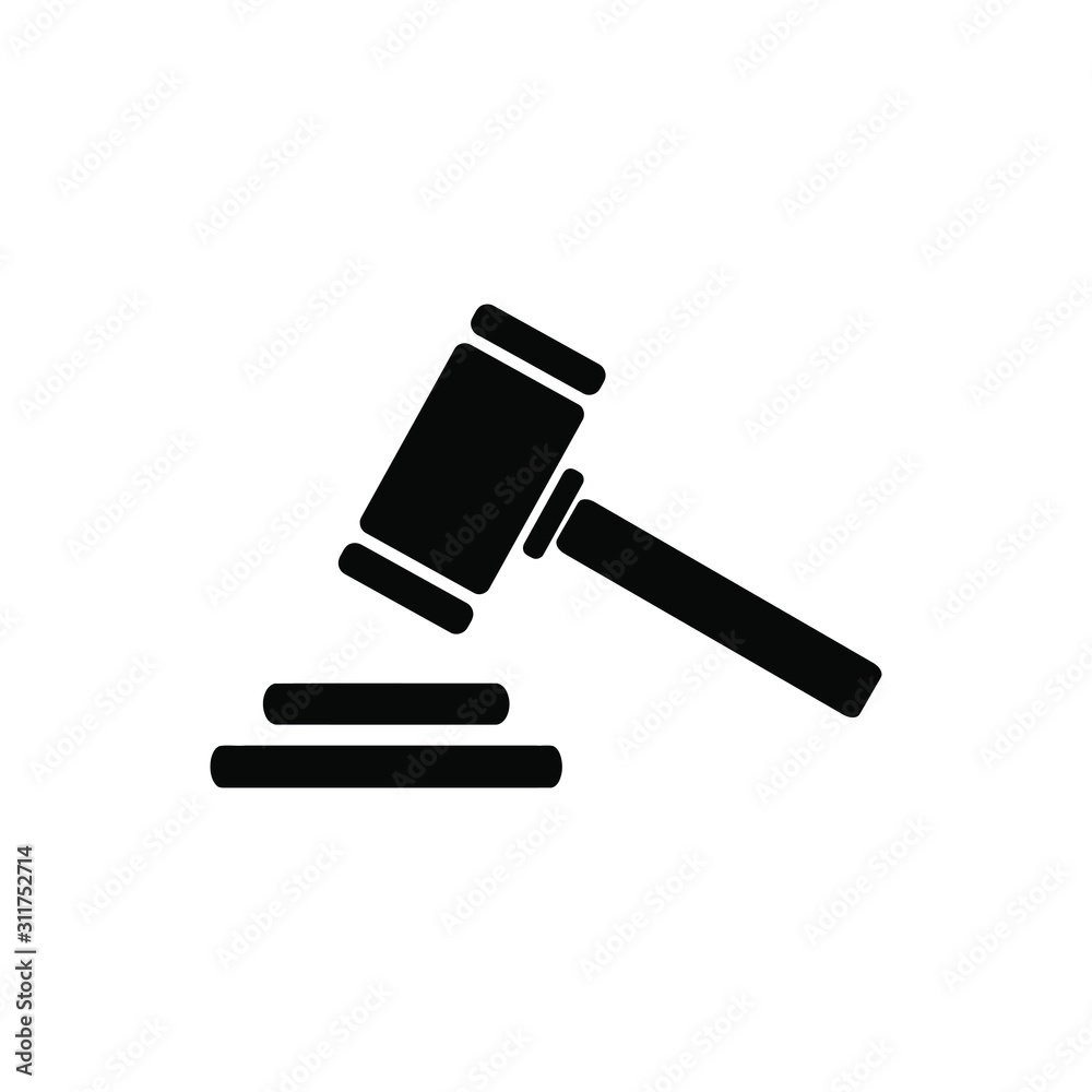 Auction Hammer icon vector. Judge sign Auction Hammer icon vector. Judge sign