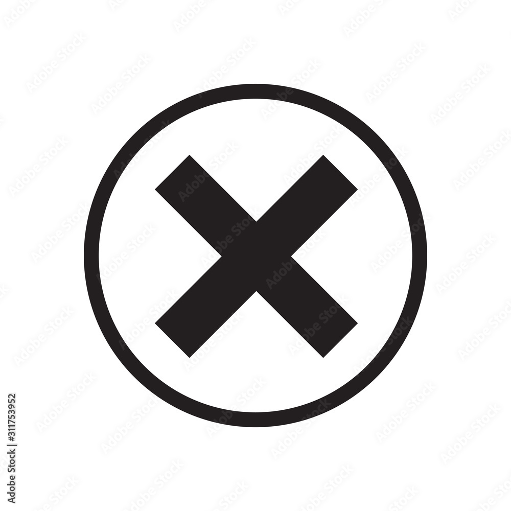 Cancel vector icon, simple sign for web site and mobile app. Cancel vector icon, simple sign for web site and mobile app.