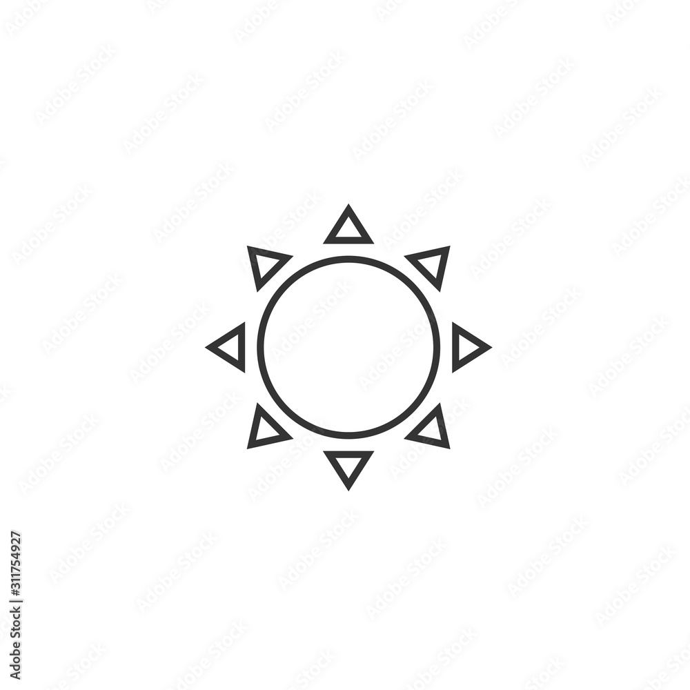 sun icon vector illustration for website and design icon