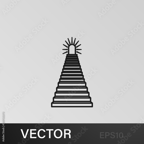 stairway to paradise icon. Stairs in our life Icon. Premium quality graphic design. Signs, symbols collection, simple icon for websites, web design, mobile app