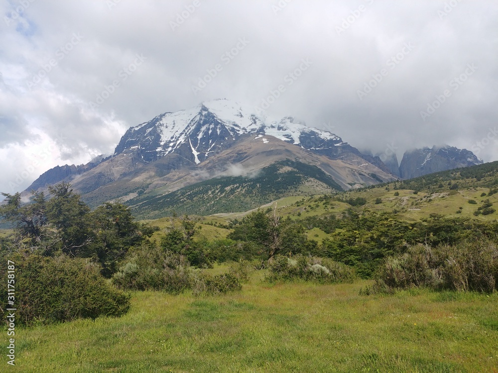 Almirante Nieto Mountain in Torres del Paine National Park, Chile
