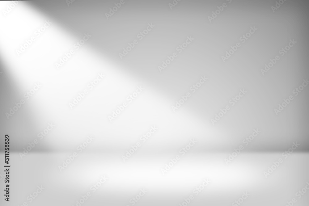 Naklejka premium Room studio backdrop gradient with left spotlight