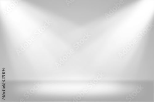 Wallpaper Mural Empty scene light background with 2 spotlights Torontodigital.ca