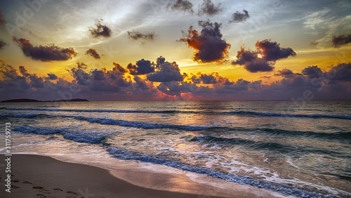 Panoramic sunrise sunset Cape Verde Islands photo