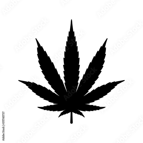 Weed vector Marijuana icon cannabis leaf logo symbol cartoon illustration design