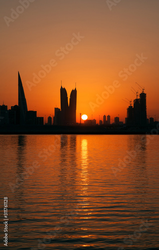 A beautiful view of Bahrain skyline during sunset, Bahrain © Dr Ajay Kumar Singh