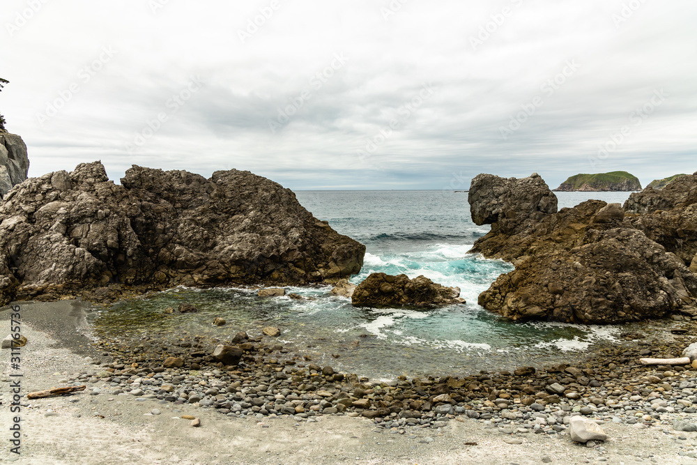 Sea and rocks in Niijima island Japan