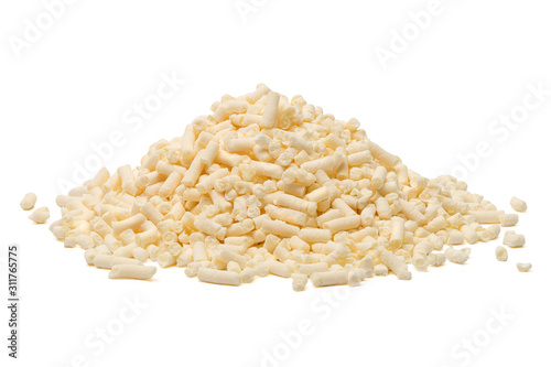 Canvas Print Adsorbed royal jelly isolated on white background