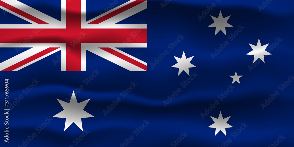 Fototapeta premium Vector illustration national flag of Australia. Simply vector illustration eps10.