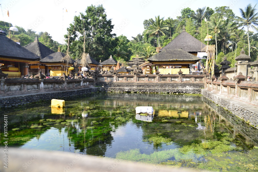 A beautiful view of temple and nature in Bali, Indonesia.